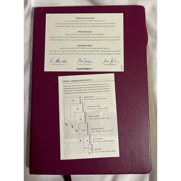 Leuchtturm1917 A5 Hardcover Notebook Duo | Gold Special Edition + Port Red - Picture 8 of 9